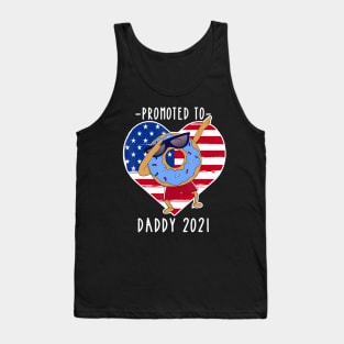 Promoted to Daddy 2021 4th of July Pregnancy Tank Top